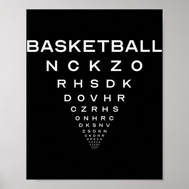 Funny Basketball Optician Board Joke Premium Poster (Framsidan)