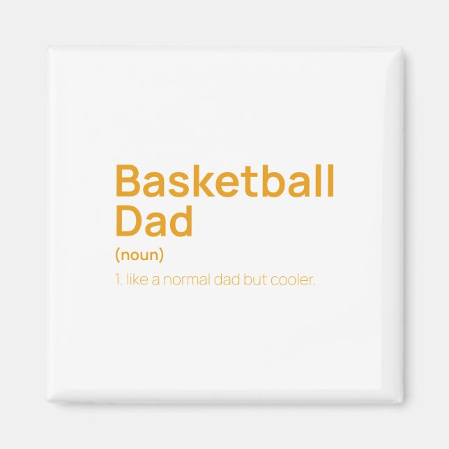 Funny Basketball Pappa Definition Magnet (Framsidan)