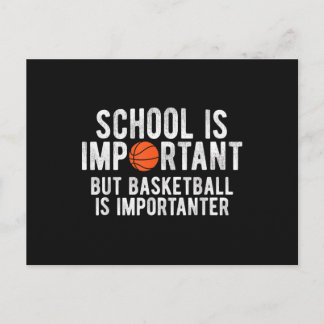 Funny Basketball School is Important Bball Helg Vykort
