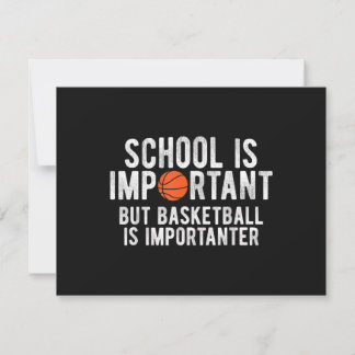 Funny Basketball School is Important Bball Julkort