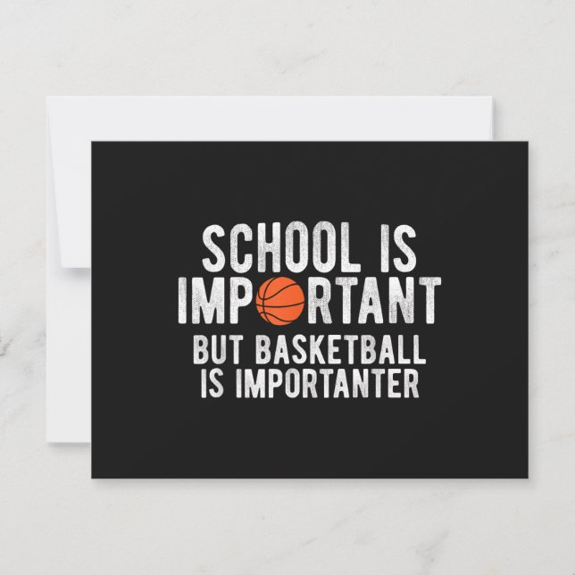 Funny Basketball School is Important Bball Julkort (Framsida)