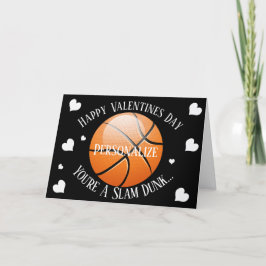 Funny Basketball Slam dunk Valentiness Helgkort