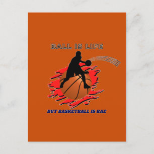 Funny Basketball Slogan-vykort Vykort