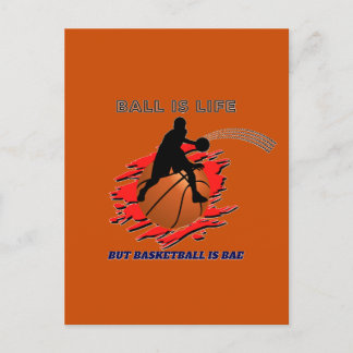 Funny Basketball Slogan-vykort Vykort