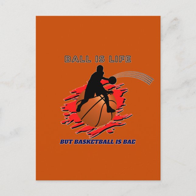 Funny Basketball Slogan-vykort Vykort (Framsida)