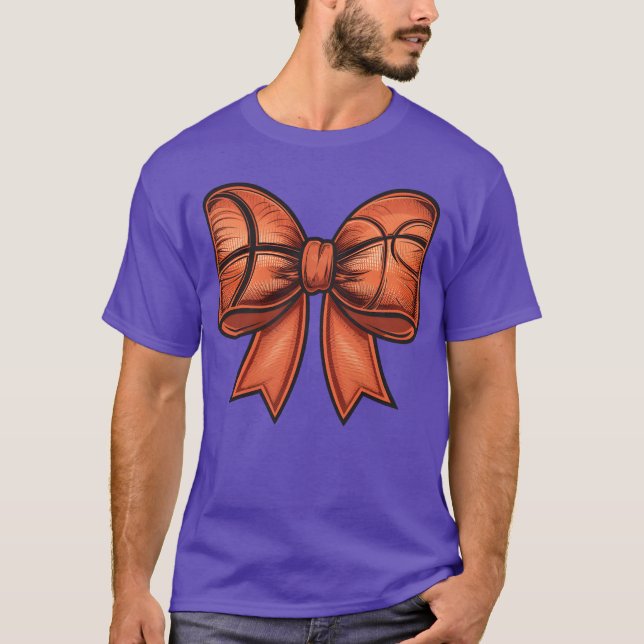Funny Basketball Sports Coquette Bow Game Day frie T Shirt (Framsida)