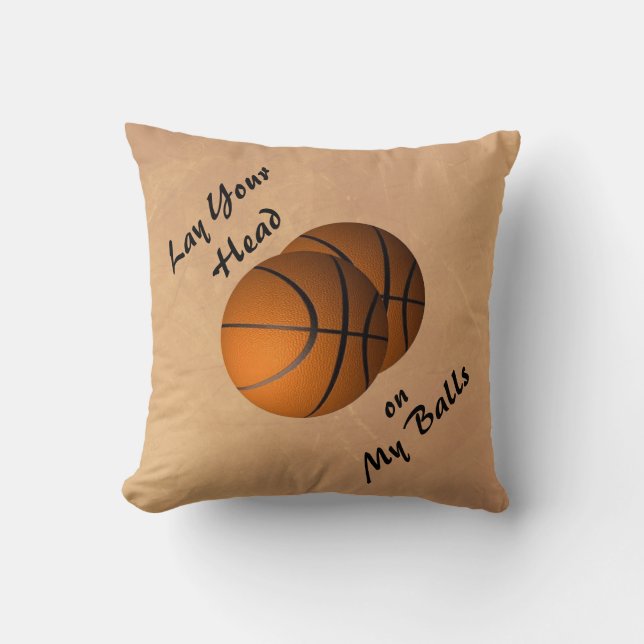 Funny Basketball Sports Dekorativ kudde (Framsida)