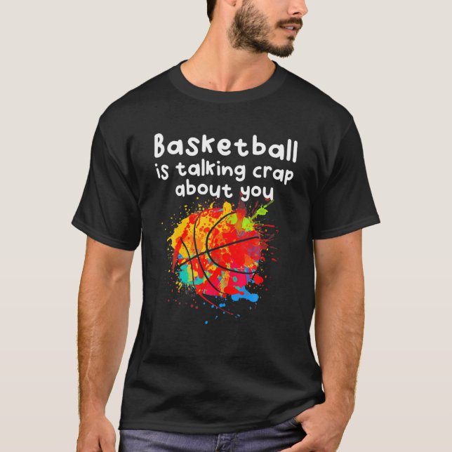 Funny Basketball T Shirt (Framsida)