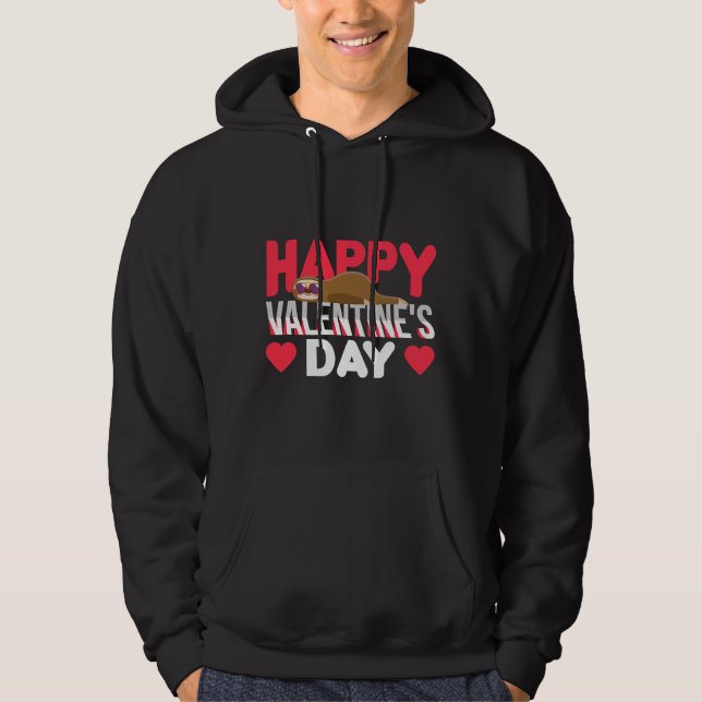 Funny Basloth Nap Sloth Lazy Sleeping Hoodie (Framsida)