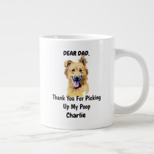 Funny Basque Shepherd Pappa Watercolor Hund Art Jumbo Mugg