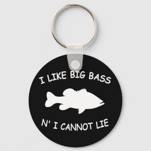 Funny Bass Fishing Nyckelring