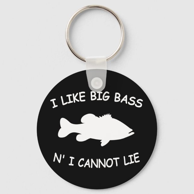 Funny Bass Fishing Nyckelring (Framsida)