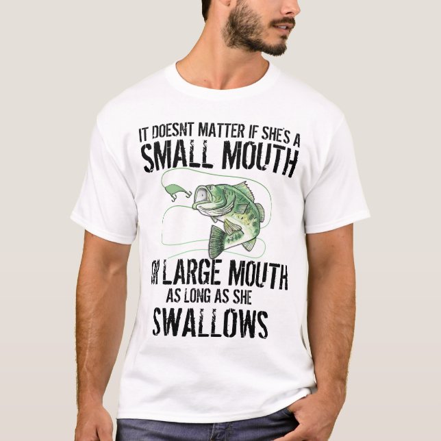 Funny Bass Fishing T Shirt (Framsida)
