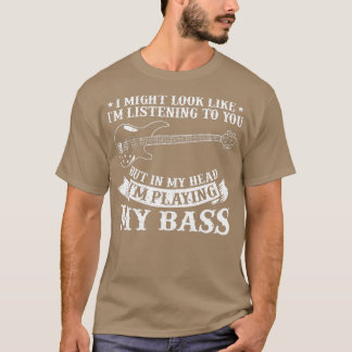 Funny Bass Guitar Älskare Women and Manar Bass Pla T Shirt