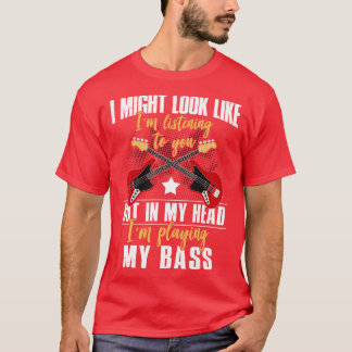 Funny Bass Guitar Älskare Women and Manar Bass Pla T Shirt