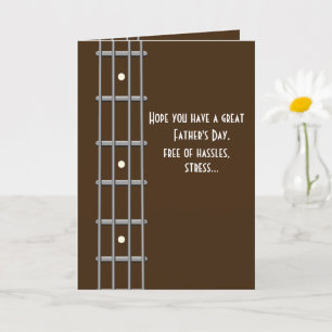 Funny Bass Player Fars dag Pun for Musician Kort