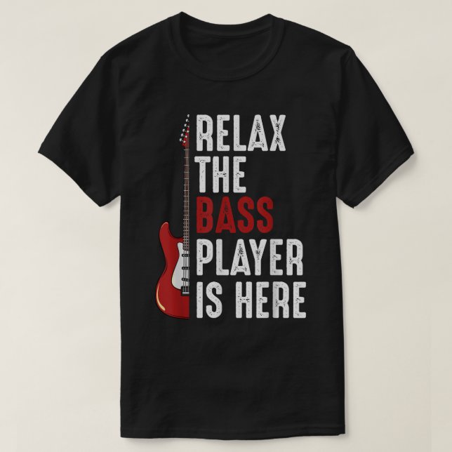 Funny Bass Player Musician Design T Shirt (Design framsida)