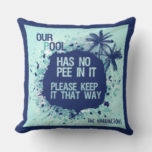 Funny Bassäng Area-användarnamn dekorativ kudde