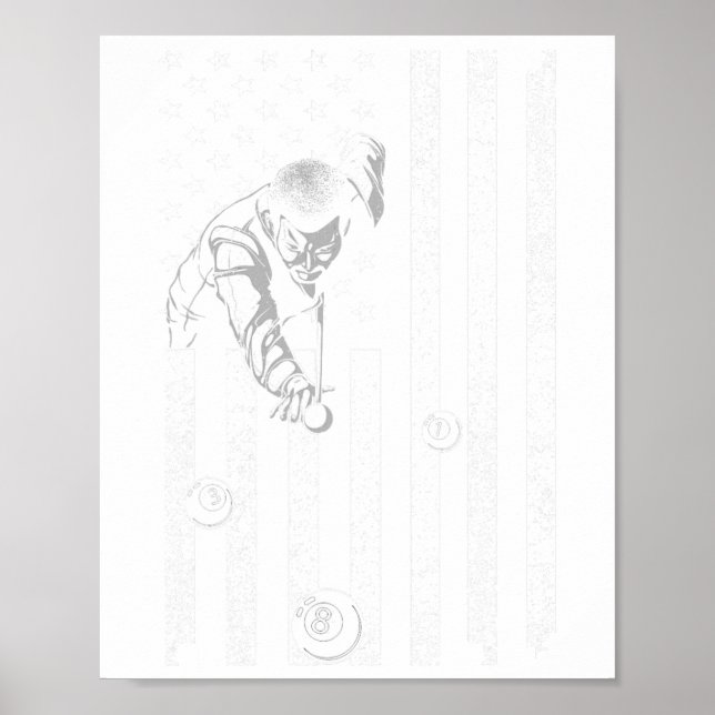 Funny Bassäng Art För manar kvinnor Billiard Älska Poster (Framsidan)