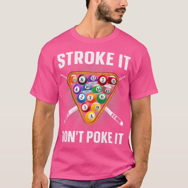 Funny Bassäng Art för miljardspel Älskare Bassäng T Shirt (Framsida)