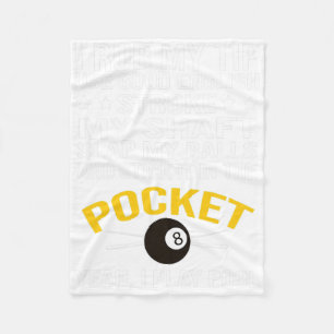 Funny Bassäng Billiards Shirt I spelar Bassäng Bil Fleecefilt
