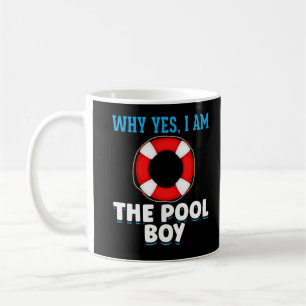 Funny Bassäng Boy Swimmer Humor Kaffemugg