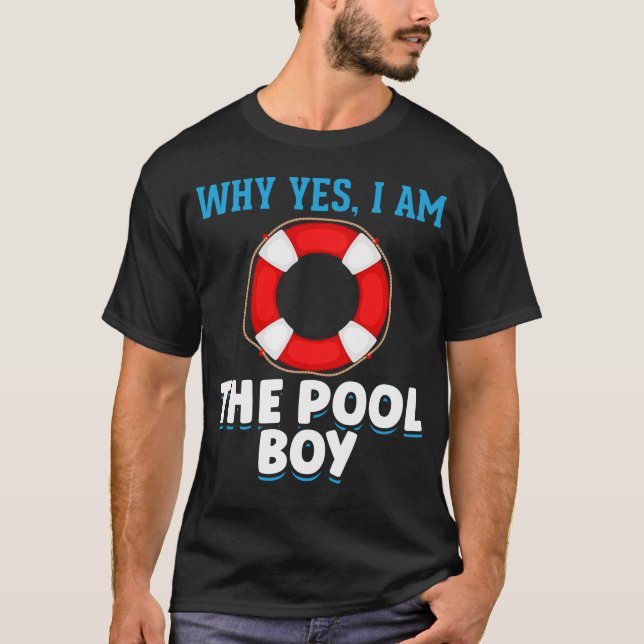 Funny Bassäng Boy Swimmer Humor T Shirt (Framsida)