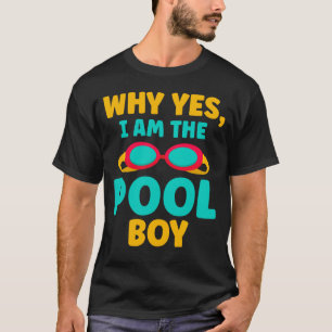 Funny Bassäng Boy Swimmer Roligt Swimming T Shirt