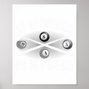 Funny Bassäng Design För manar kvinnor Billiards Ä Poster