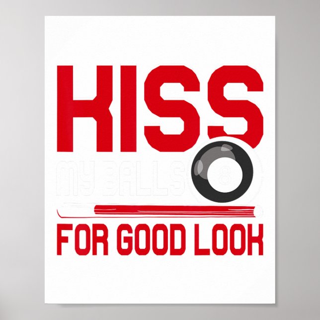 Funny Bassäng Player - Billard 8-boll Shirt - För  Poster (Framsidan)