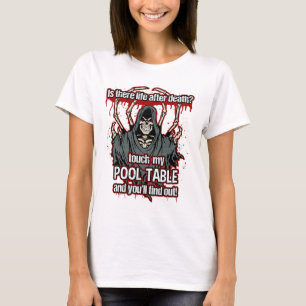 Funny Bassäng Player Grim Reaper T Shirt