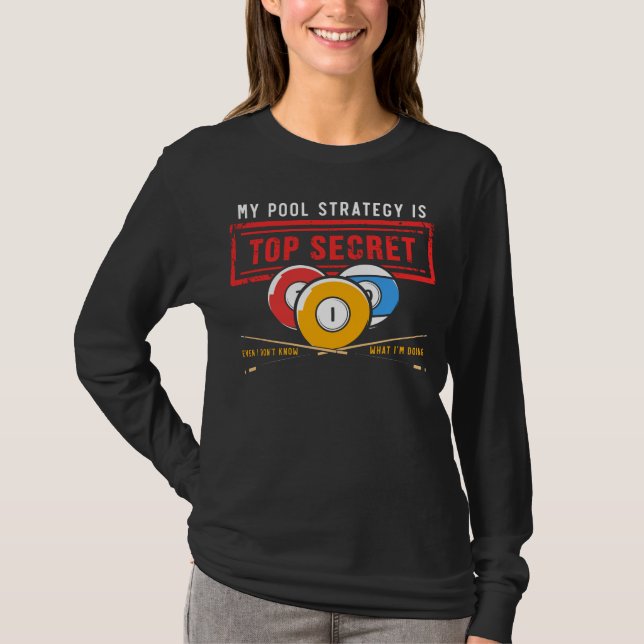 Funny Bassäng Player Joke Billiards Humor T Shirt (Framsida)