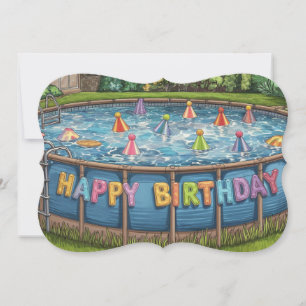Funny Bassäng Riddle Birthday Kort