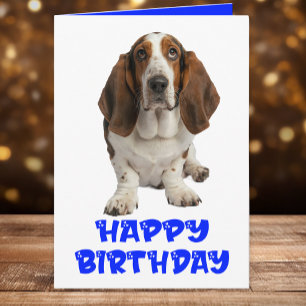 Funny Basset Hound Birthday Hundälskares Kort