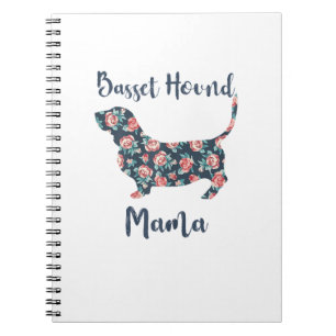 Funny Basset Hound Gifts Basset Hound Mamma Shirt Anteckningsbok