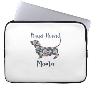 Funny Basset Hound Gifts Basset Hound Mamma Shirt Laptop Fodral