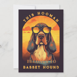 Funny Basset Hound-överordnad Personlig för Hund Meddelande