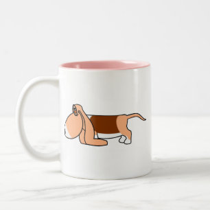 Funny Bassett-personlig för bilargon Två-Tonad Mugg