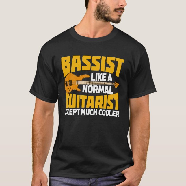 Funny Bassistance Bass Player Gift T Shirt (Framsida)