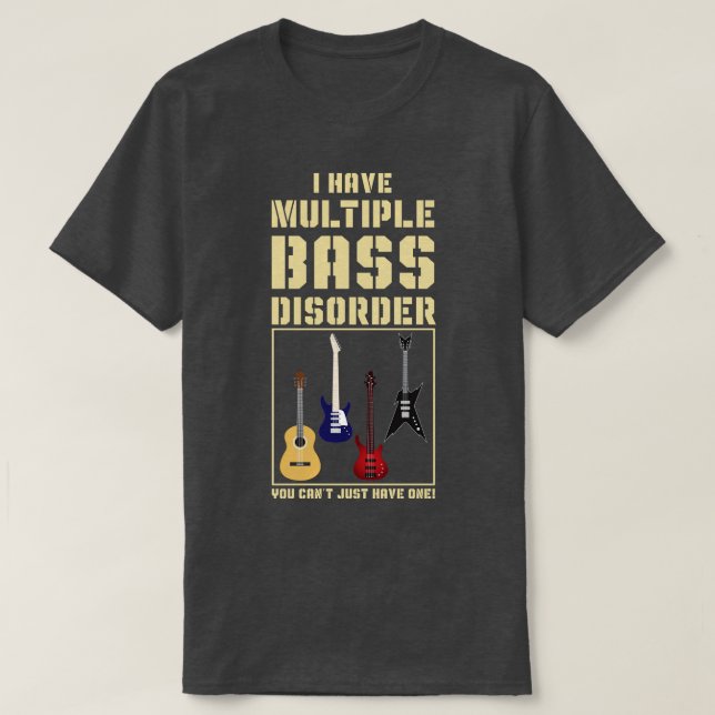 Funny Bassistance Gift Idea Music Bass T Shirt (Design framsida)
