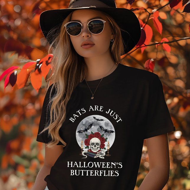 Funny Bat Halloween  T Shirt (Bats are just Halloween's butterflies cute Halloween T-shirt)