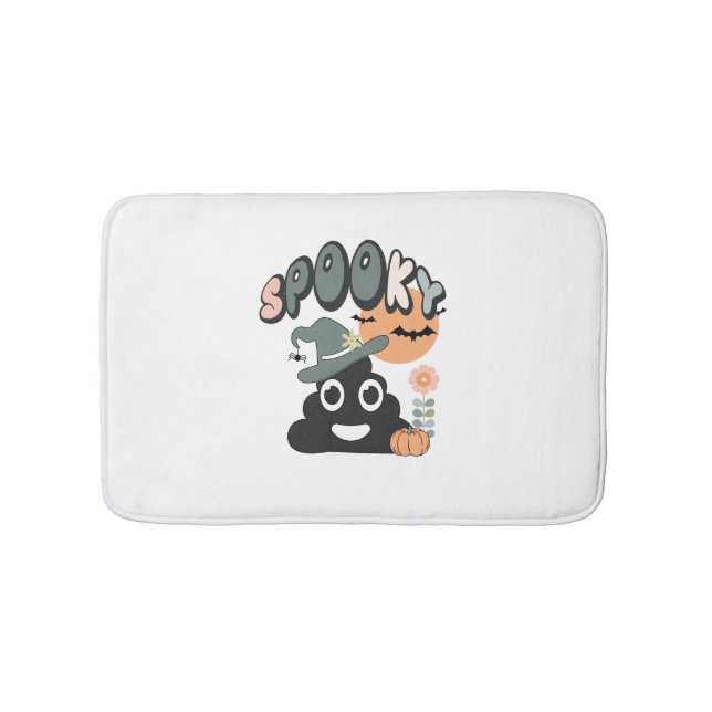 Funny Bathroom Humor Cute Retro Halloween SpoP Badrumsmatta (Framsidan)