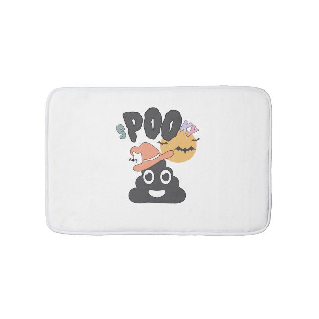 Funny Bathroom Humor Halloween Spooky Poo Design Badrumsmatta (Framsidan)
