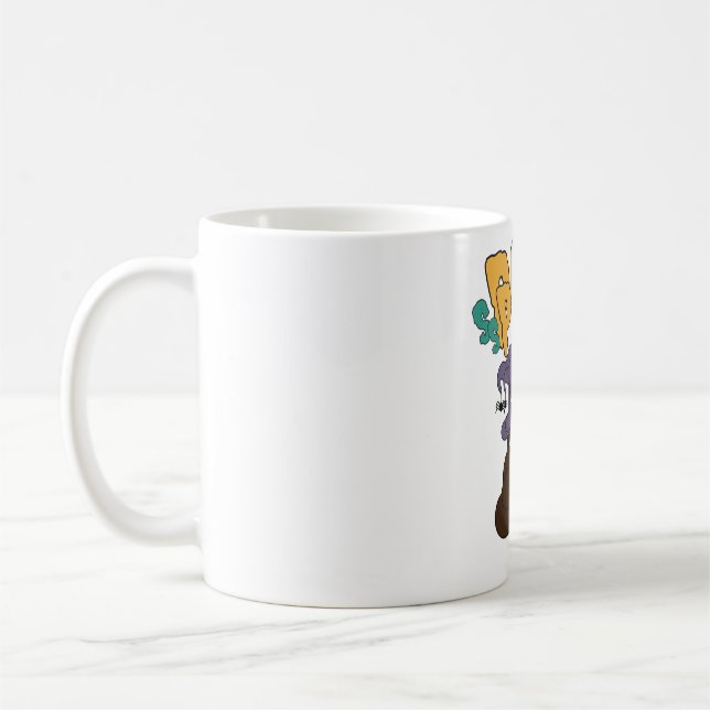 Funny Bathroom Humor Halloween Spooky Poo Design Kaffemugg (Vänster)