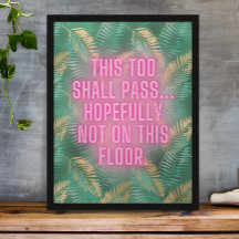 Funny Bathroom Neon Jungle-utskriftsoffert