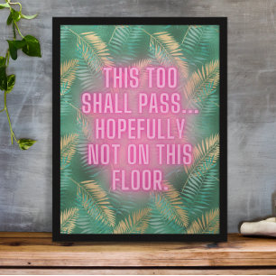 Funny Bathroom Neon Jungle-utskriftsoffert Poster