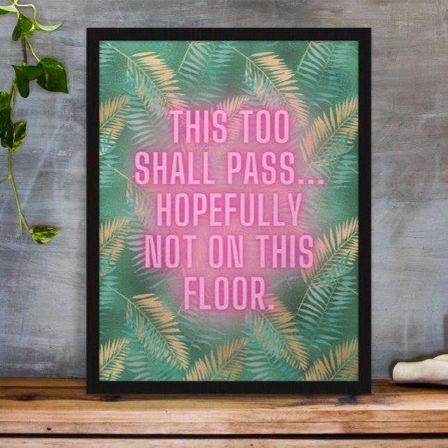 Funny Bathroom Neon Jungle-utskriftsoffert Poster (Skapare uppladdad)