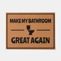 Funny Bathroom Toilet Humor Rustic Minimalist