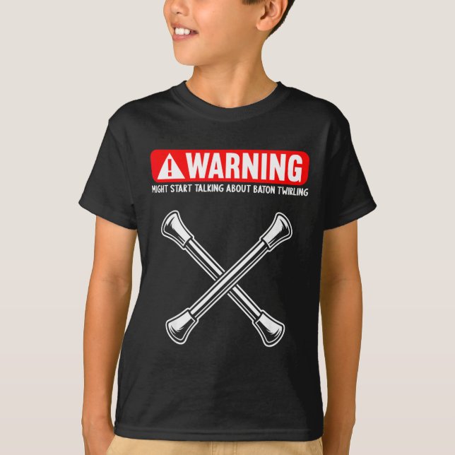 Funny Baton Twirling  T Shirt (Framsida)