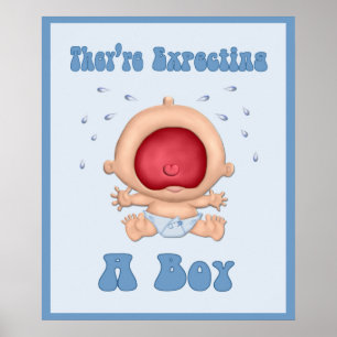 Funny Bawling Baby för Boy Poster
